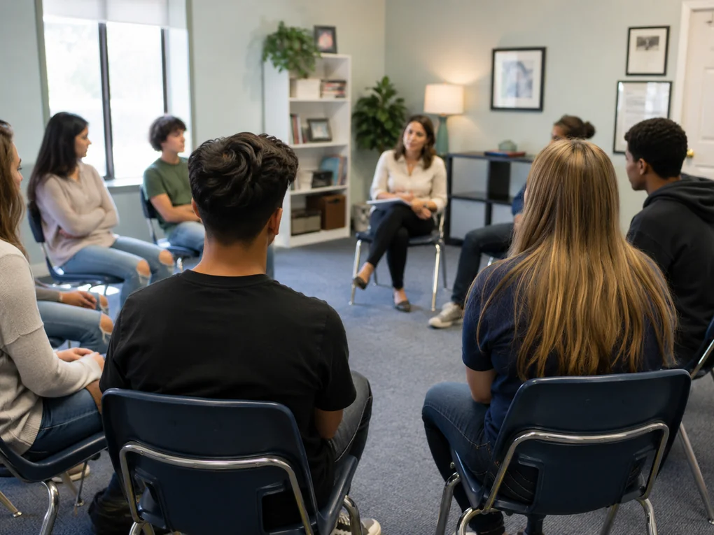 Youth attending supported accommodation session care session